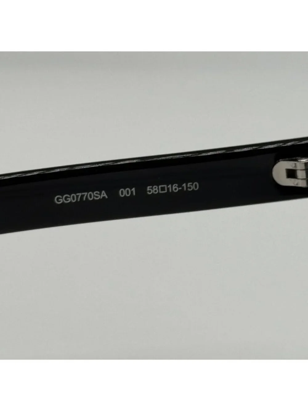 New Gucci GG0770SA 001 Black Gray Square Men Sunglasses